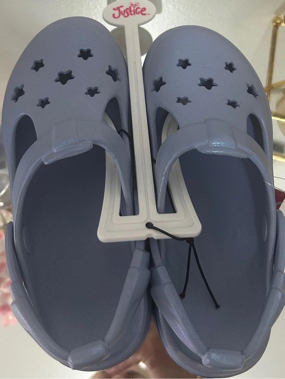 Justice Girls Aqua Bow Platform Clogs Shoes Size 13 Little Girl NWT